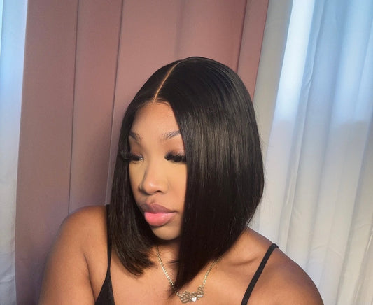 Baddie On A Budget Glueless Wigs (8-18")- Straight/Wavy Edition - 4x4 Glueless Closure Wigs